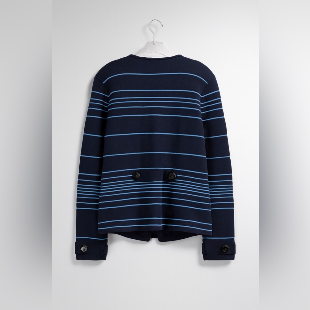 Cache Navy and White Striped Blazer - Picture 3 of 4